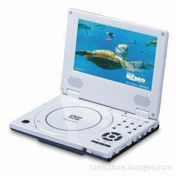 7-inch Portable DVD Player with Parental Lock Function and 16:9 or 4:3 Aspect Ratio